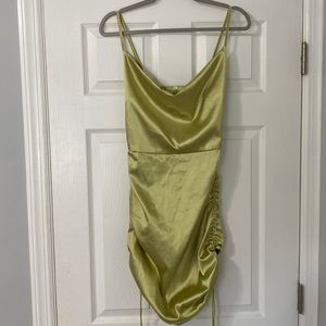 Green summer cocktail party dress